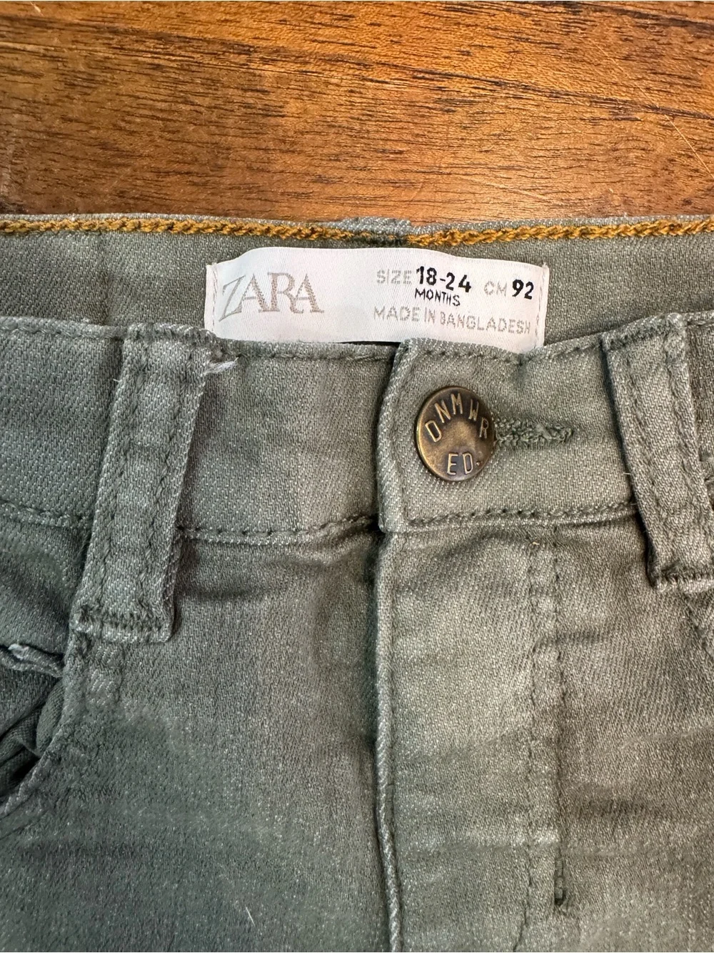 ZARA Olive Green Skinny Stretch Jeans